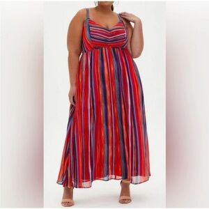 Torrid Vibrant Striped Maxi Dress